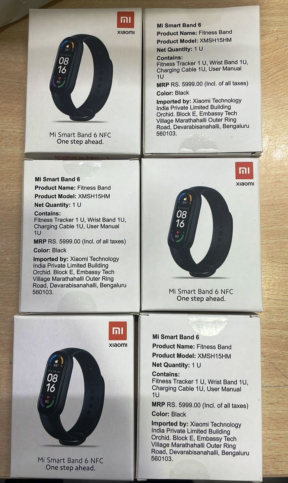 Non Activated Mi Smart Band 6 white box eshaantraders.in