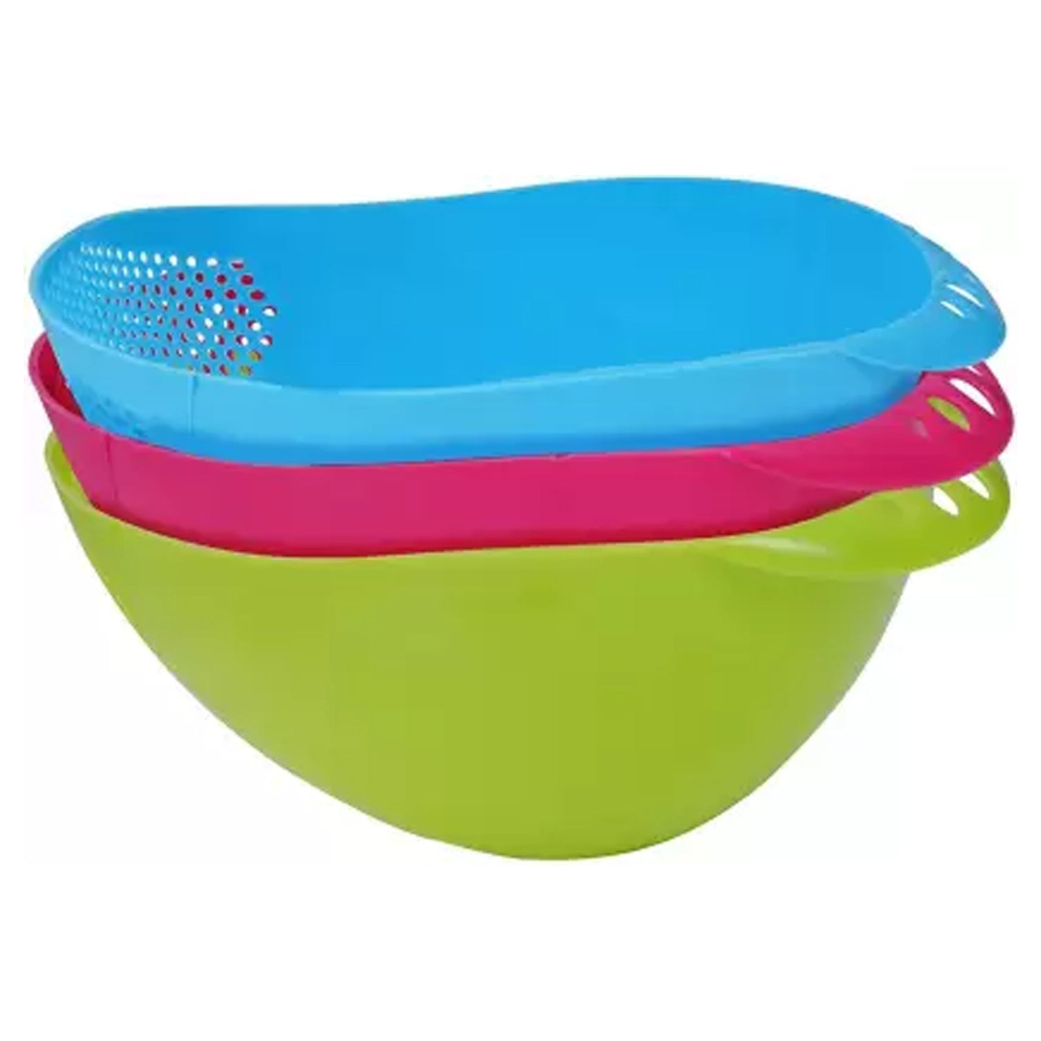 0081 Virgin Rice Bowl Durable Plastic Strainer ,Water Strainer | Vegetable & Fruits Washing Bowl Eshaan Traders