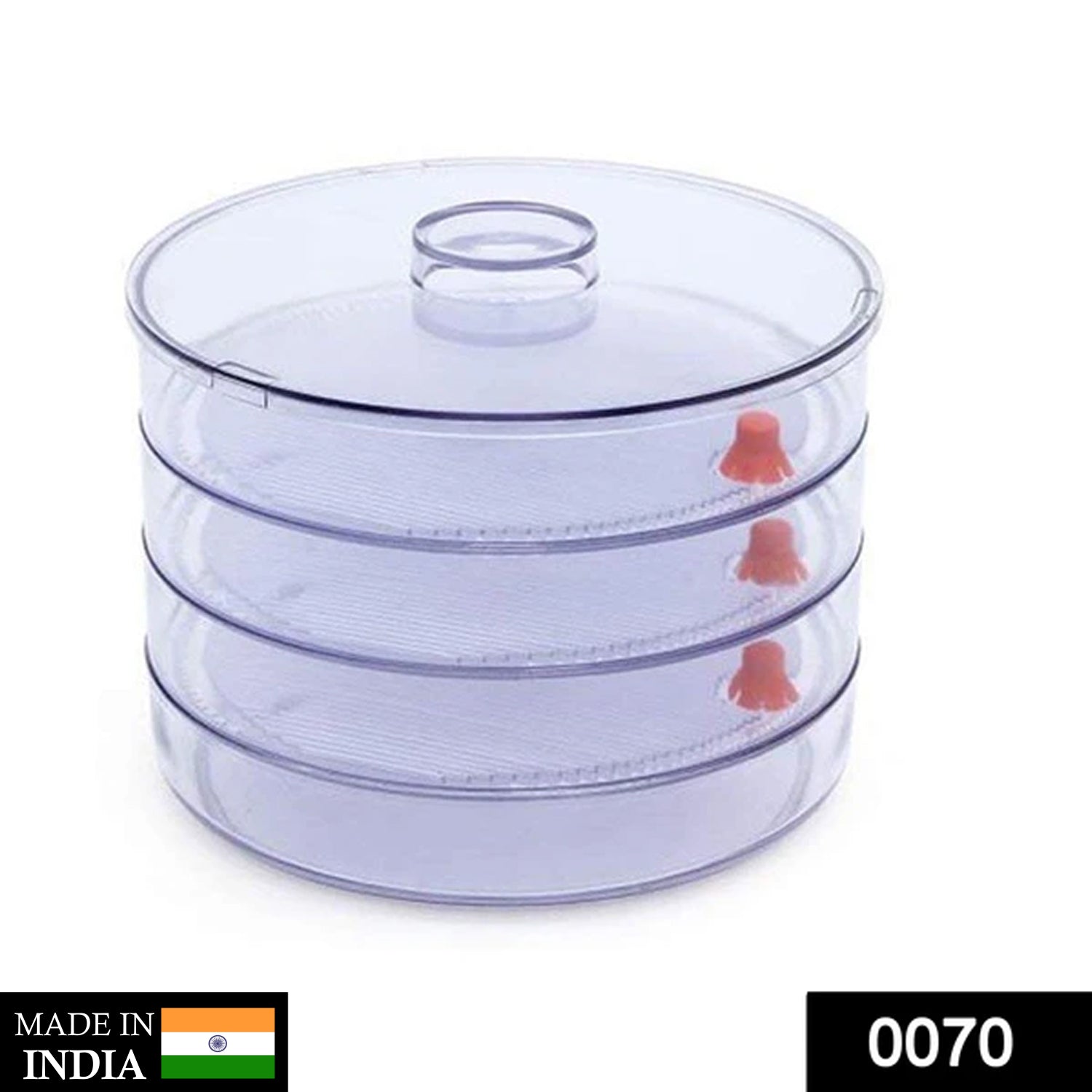 070 Plastic 4 Compartment Sprout Maker, White Eshaan Traders