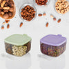 5784  Multipurpose Dry fruit Set, Chocolate, Snacks Storage Box, Masala Box  for Home and Kitchen Airtight Dry Fruit Plastic Storage Container Tray Set With Lid & 4 Compartment, 4 Spoon Container for Sweets,Chips,Cookies | (1 Pc ) Eshaan Traders