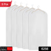 6256 COAT BLAZER COVER TRANSPARENT COVER FOR MULTI USE COVER ( 5 Pcs ) ( Hanger Not Included ) DeoDap