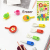 Fancy & Stylish Colorful Erasers, Mini Eraser Creative Cute Novelty Eraser for Children Different Designs Eraser Set for Return Gift, Birthday Party, School Prize, Cookware Shaped, Makeup Set Eraser (9 pc & 8 Pc Set) Eshaan Traders