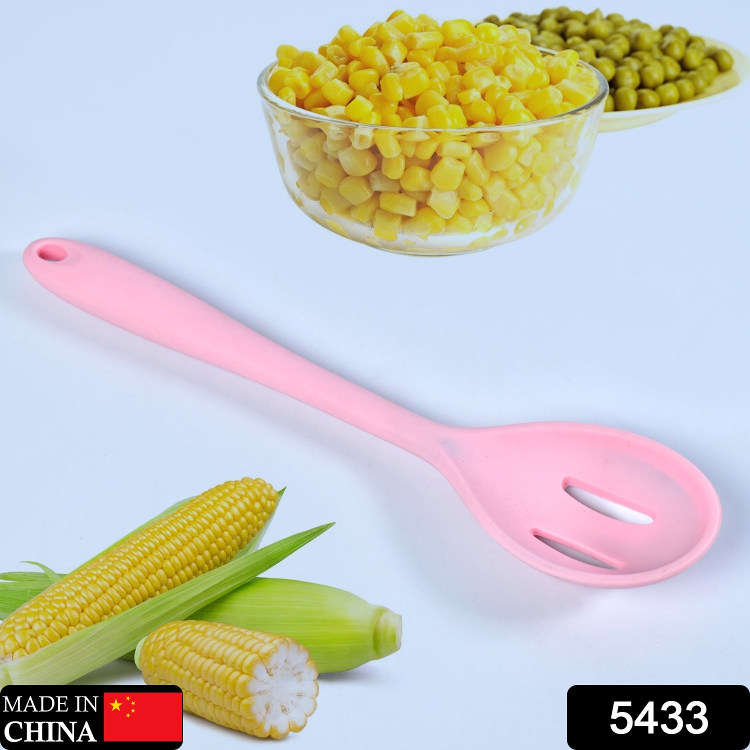 5433 Silicone Slotted Spoon, Silicone Spoons for Cooking, Serving, Draining, Stirring, Dishwasher Safe, Heat-Resistant, Non Stick (27cm) Eshaan Traders