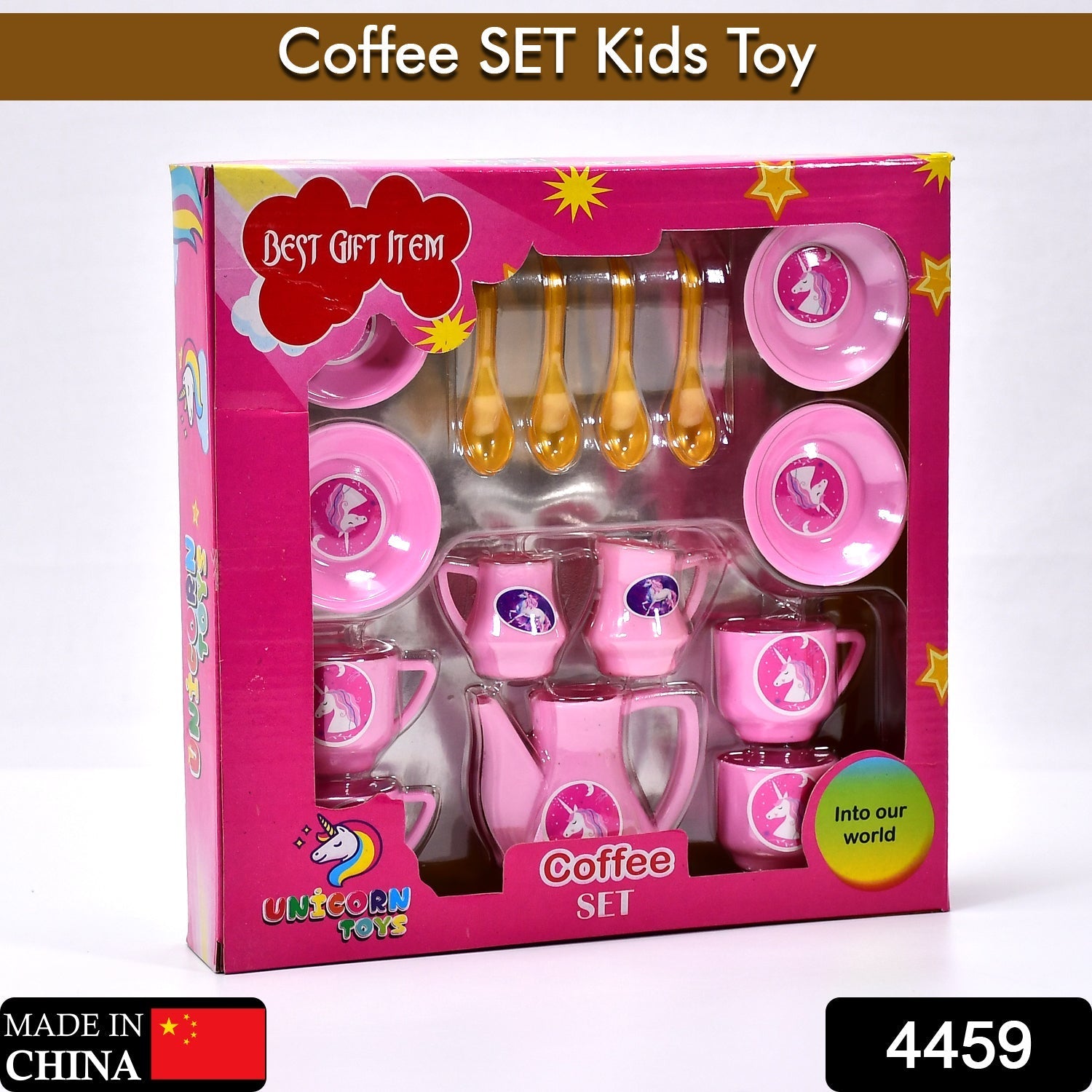 4459 ﻿Tickles Tea toy Set | Coffee Kitchen Plastic Set Toy for Kids, Boys & Girls (15Pcs) DeoDap