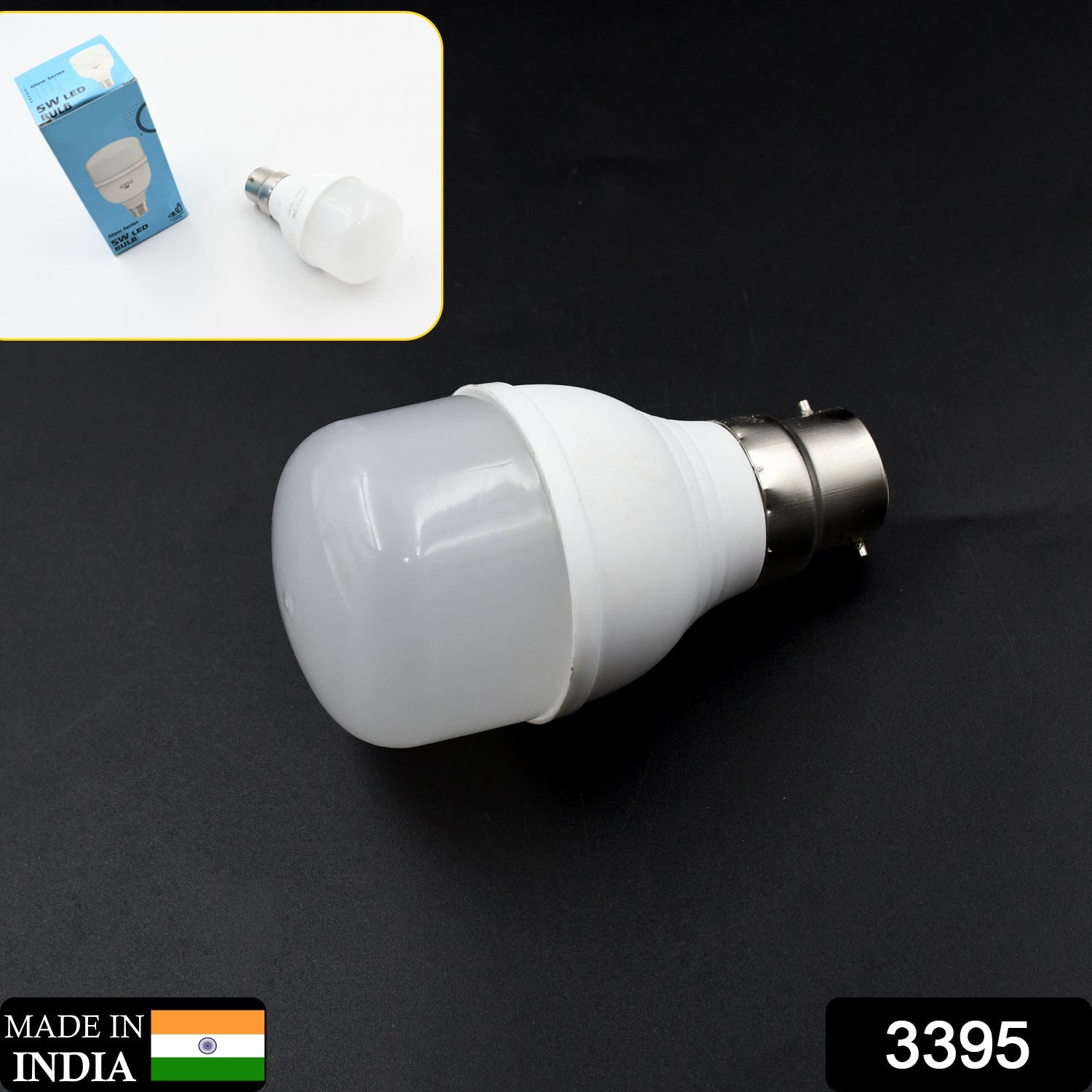 3395 High-Power 5 W LED Light Bulb, Brightness LED Bulb White, General Lighting Bulb, Energy Saver Superior Light , LED Bulb, Cool White For every room: bedroom, living room, kitchen, garage, bathroom (5 Watt) Eshaan Traders