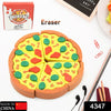 4347 3D Pizza Slices Kids Favourite Food Eraser, Pizza 7 slice eraser for kids Adults fast food lover Stationary Kit Fancy & Stylish Colorful Erasers, for Return Gift, Birthday Party, School Prize Eshaan Traders