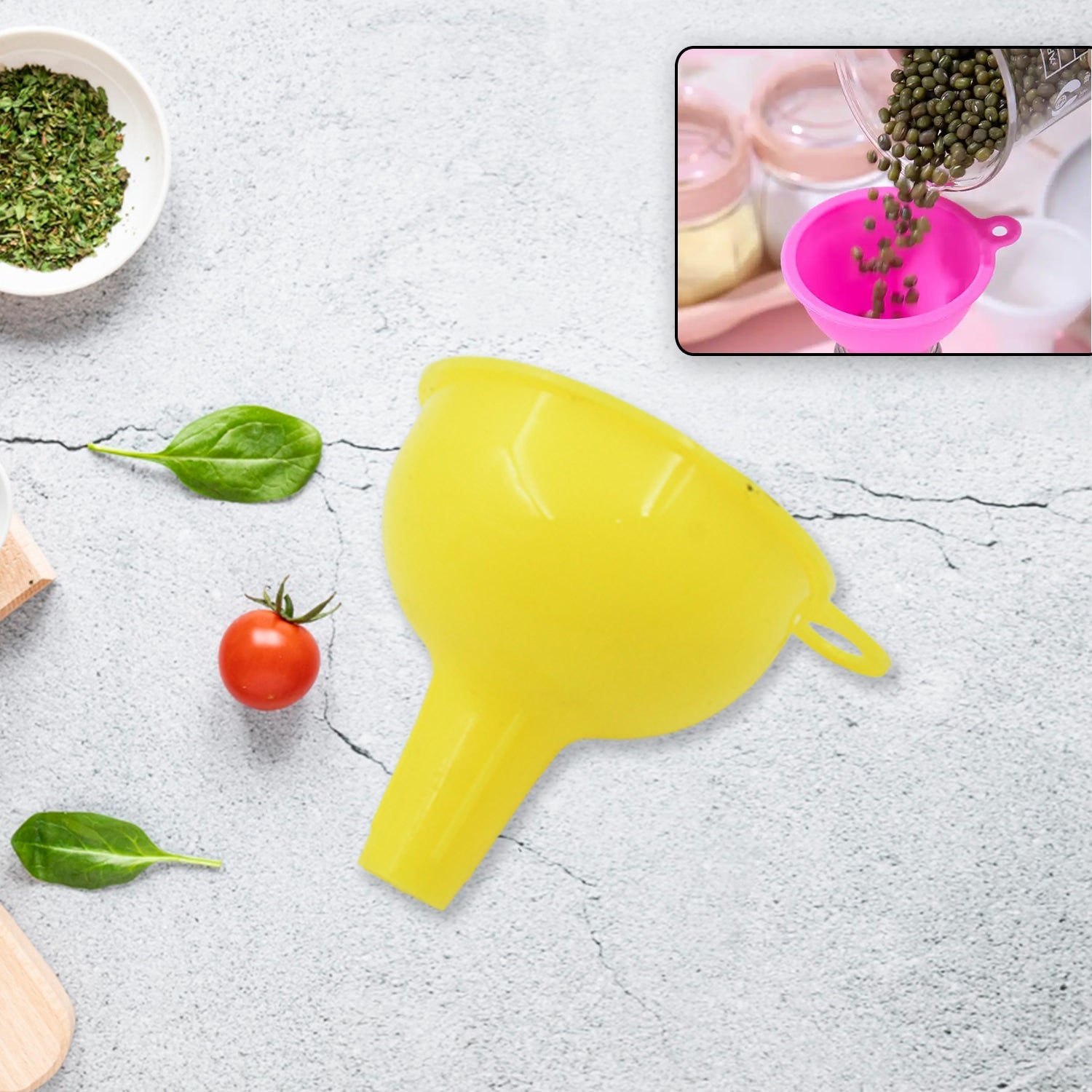 Silicone Funnel For Pouring Oil, Sauce, Water, Juice And Small Food-GrainsFood Grade Silicone Funnel Eshaan Traders