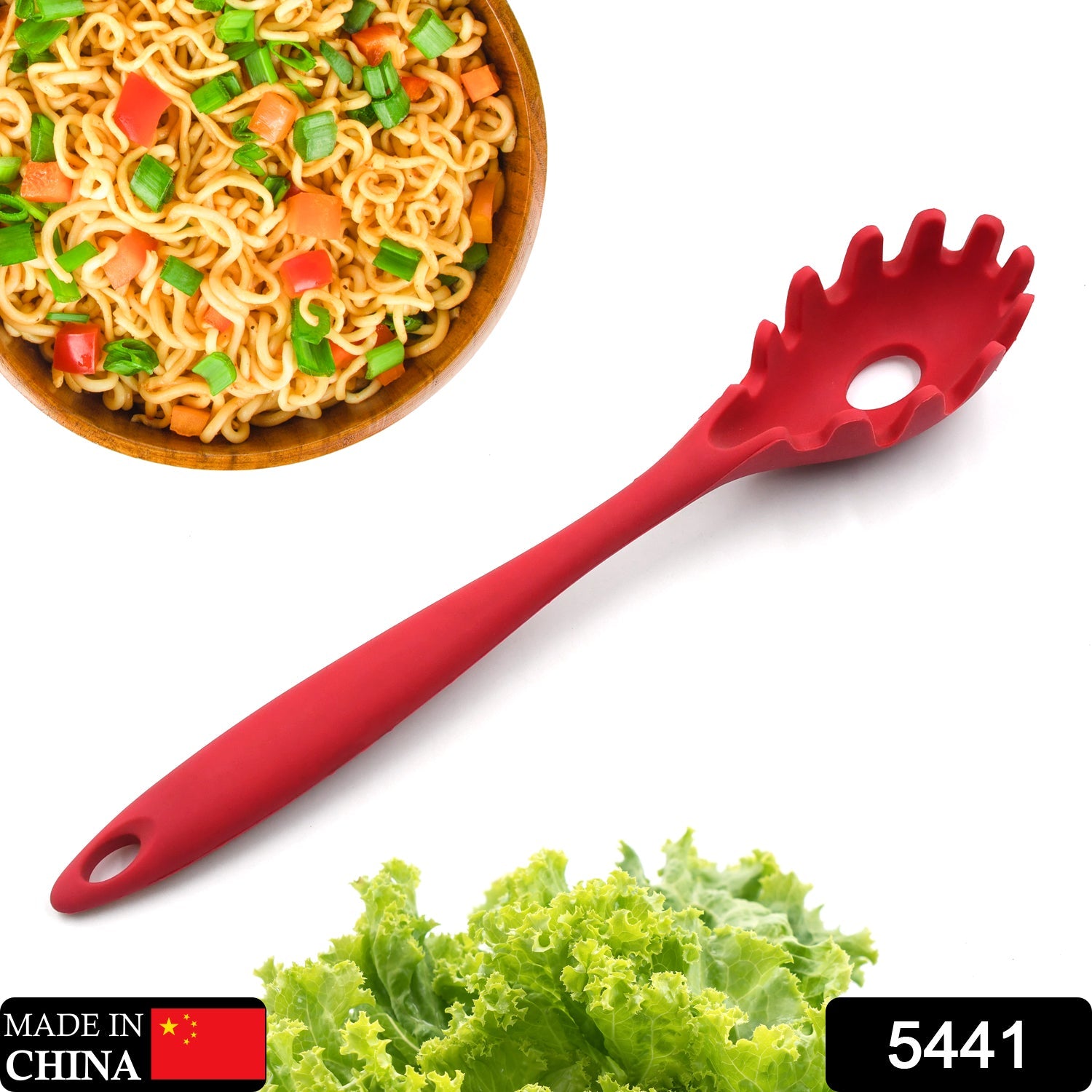 5441 Pasta Fork Silicone Cookware Spaghetti Strainer Server Spoon no Hurt The Pot High Temperature Resistant Nonslip. Eshaan Traders