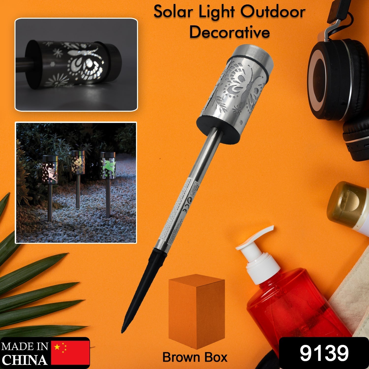 9139 Solar Pathway Light Solar Lawn Light Ground Plug Lamp Waterproof Energy Saving Outdoor Garden Path Decking Light Landscape Lighting. Eshaan Traders