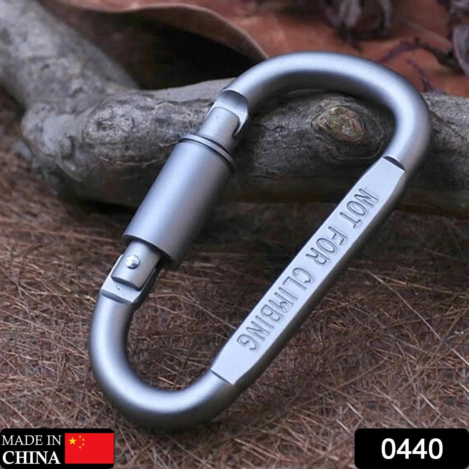 0440 Camping Equipment Aluminum Carabiner Hunting Survival Kit Lock Mountain Travel Accessories ( 1 pc ) Eshaan Traders