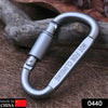 0440 Camping Equipment Aluminum Carabiner Hunting Survival Kit Lock Mountain Travel Accessories ( 1 pc ) Eshaan Traders