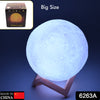 6263A Moon Lamp3D Printing LED Night Light Moon Light with Stand, Warm & Cool, USB Rechargeable for Kid Lover Birthday Day Gift Eshaan Traders