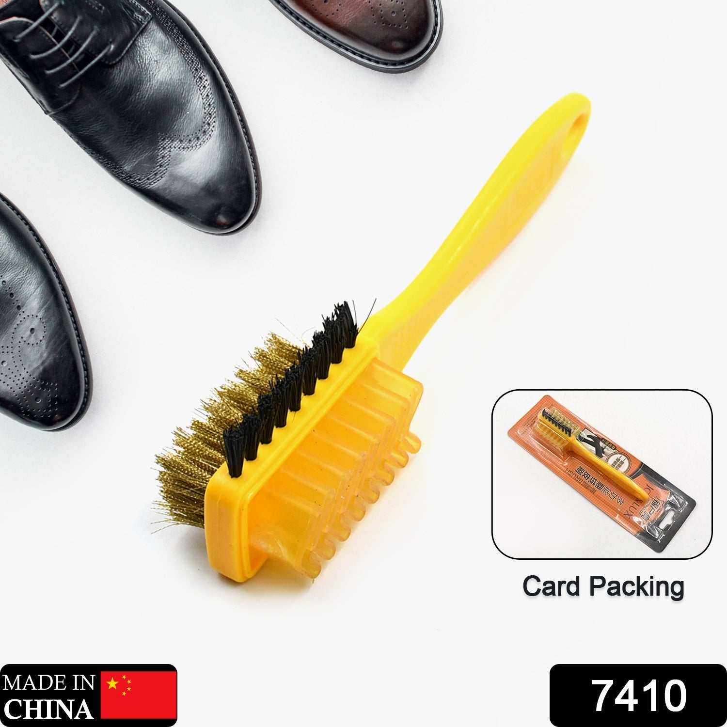 7410 3 Side Portable Multifunctional shoe brush Rubber Home Suede Shoes Polishing Brushes 3 Side Shoe Cleaning Brush, Shoe Brush Excellent Quality and Popular Eshaan Traders