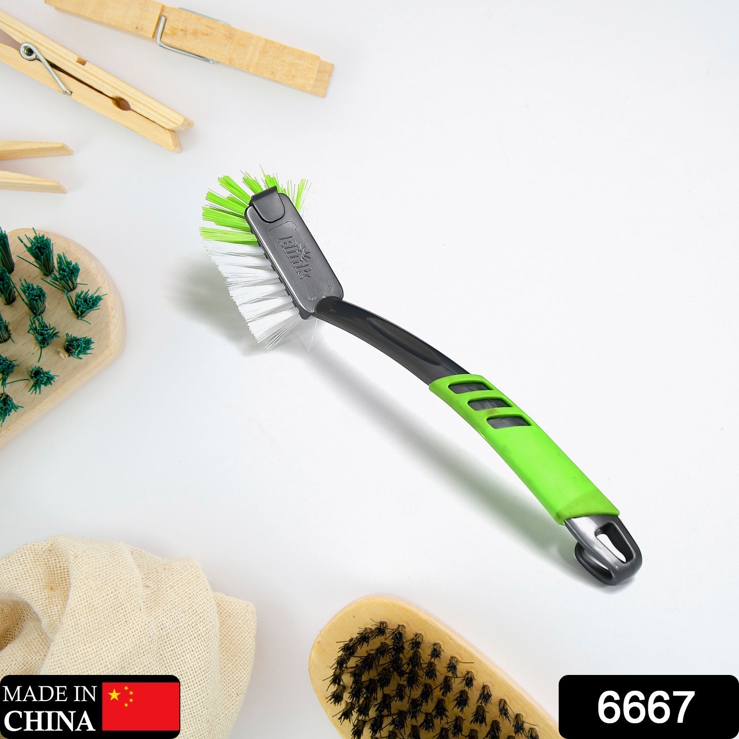 6667 Dishwashing brush for kitchen (pack of 1) DeoDap