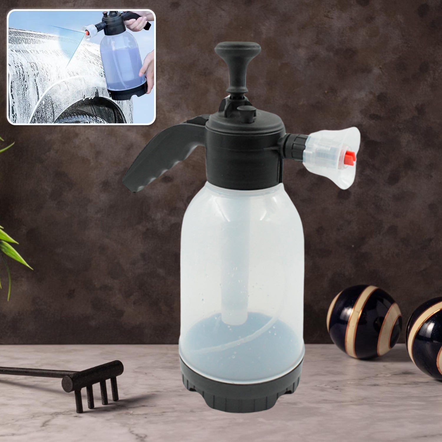 9324 Pressure Sprayer 2 Litres Garden Sprayer Hand Pump Sprayer Foam Sprayer Watering Bottle for Indoor Plants Cleaning Outdoor Garden (2 Ltr.) Eshaan Traders