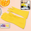 0681 Multipurpose High Grade Rubber Reusable Cleaning Gloves, Reusable Rubber Hand Gloves I Latex Safety Gloves I for Washing I Cleaning Kitchen I Gardening I Sanitation I Wet and Dry Use Gloves (1 Pair 98 Gm) Eshaan Traders