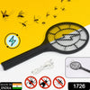 1726 Mosquito Killer Racket Rechargeable Handheld Electric Fly Swatter Mosquito Killer Racket Bat, Electric Insect Killer (Quality Assured) (with Cable) DeoDap