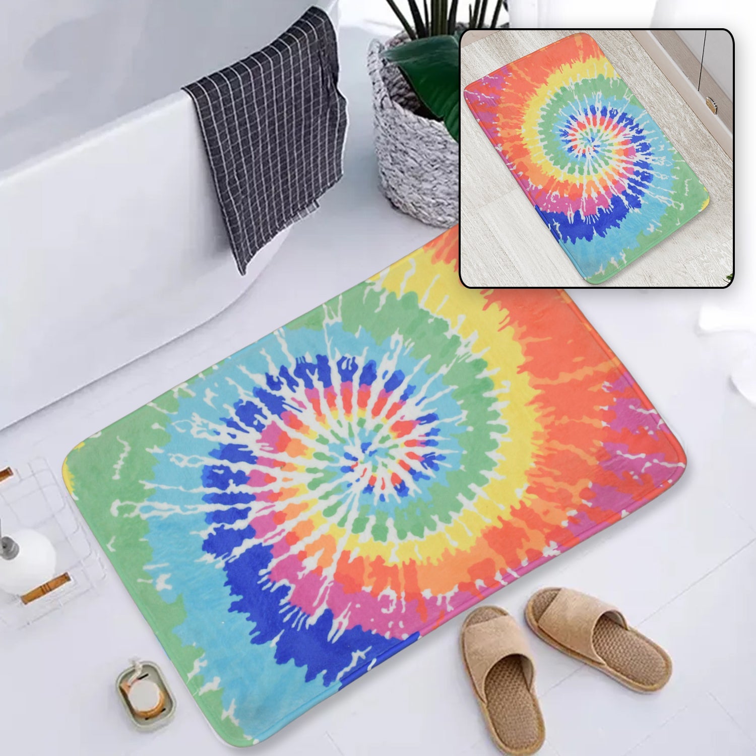 Super Absorbent Floor Mat Non-Slip Mat, Bath Mat, Instant Drying Mat, Bathroom Rug, Absorbent Bath Mat, Suitable for Bathroom, Kitchen, Door Mat Eshaan Traders