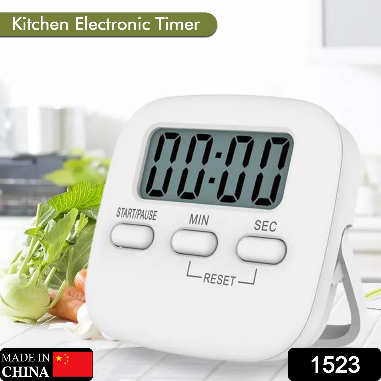 1523 Digital Kitchen Timer with Alarm | Stop Watch Timer for Kitchen | Kitchen Timer with Magnetic Stand |Timer Clock for Study Eshaan Traders