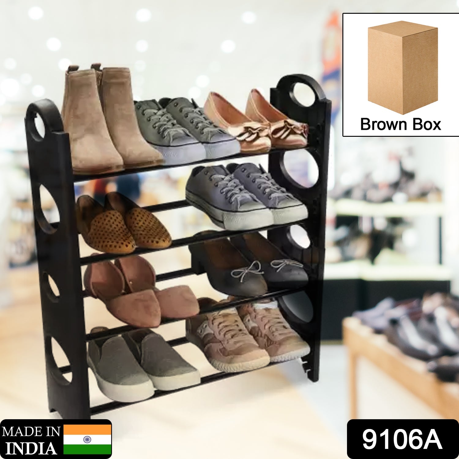 9106 4 Shelves Shoe Rack Eshaan Traders