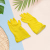 0679 Multipurpose Rubber Reusable Cleaning Gloves, Reusable Rubber Hand Gloves I Latex Safety Gloves I for Washing I Cleaning Kitchen I Gardening I Sanitation I Wet and Dry Use Gloves (1 Pair) Eshaan Traders