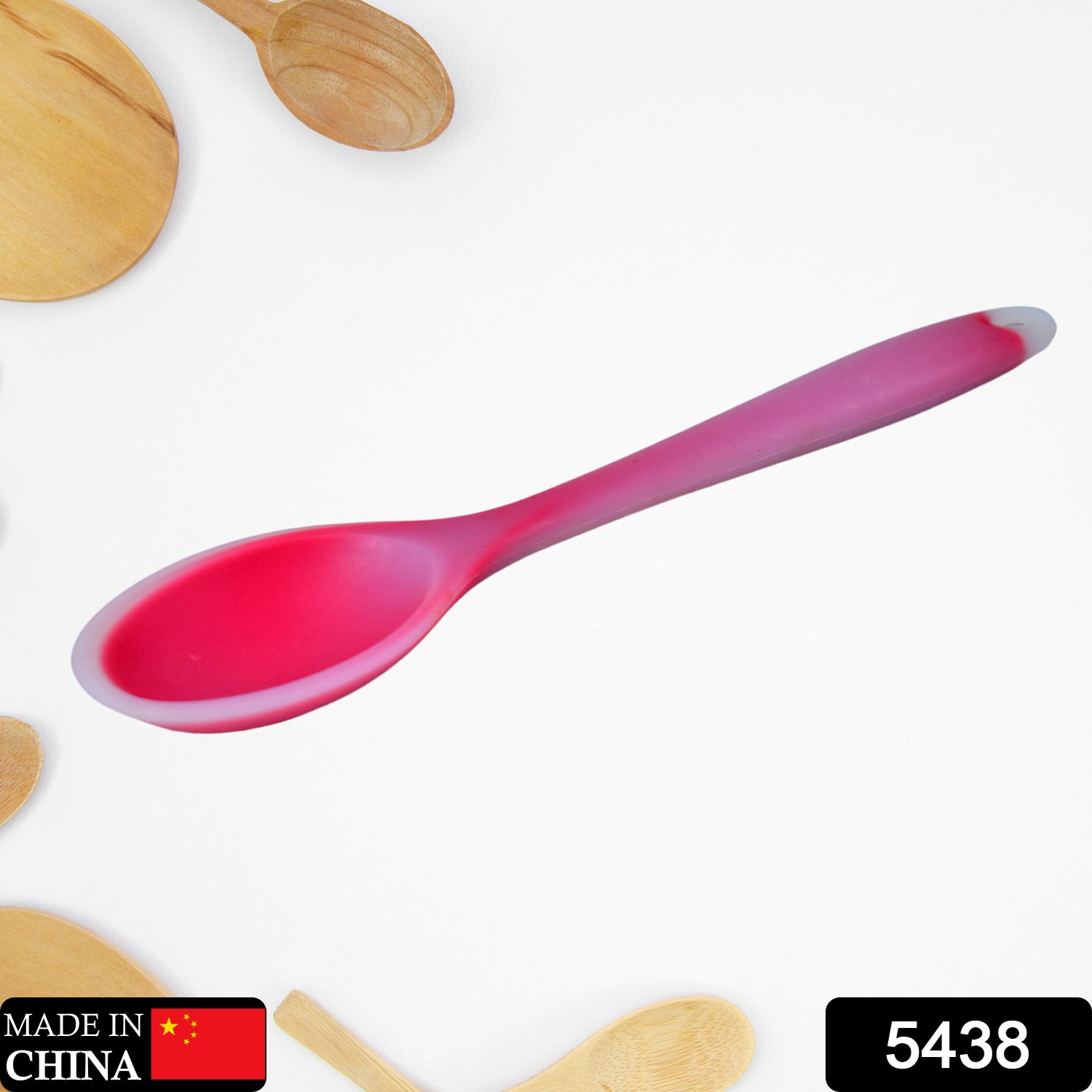 5438 Silicone Dinner Spoon Table Spoon Dessert Spoon Utensils for Kitchen Restaurant (27cm) Eshaan Traders