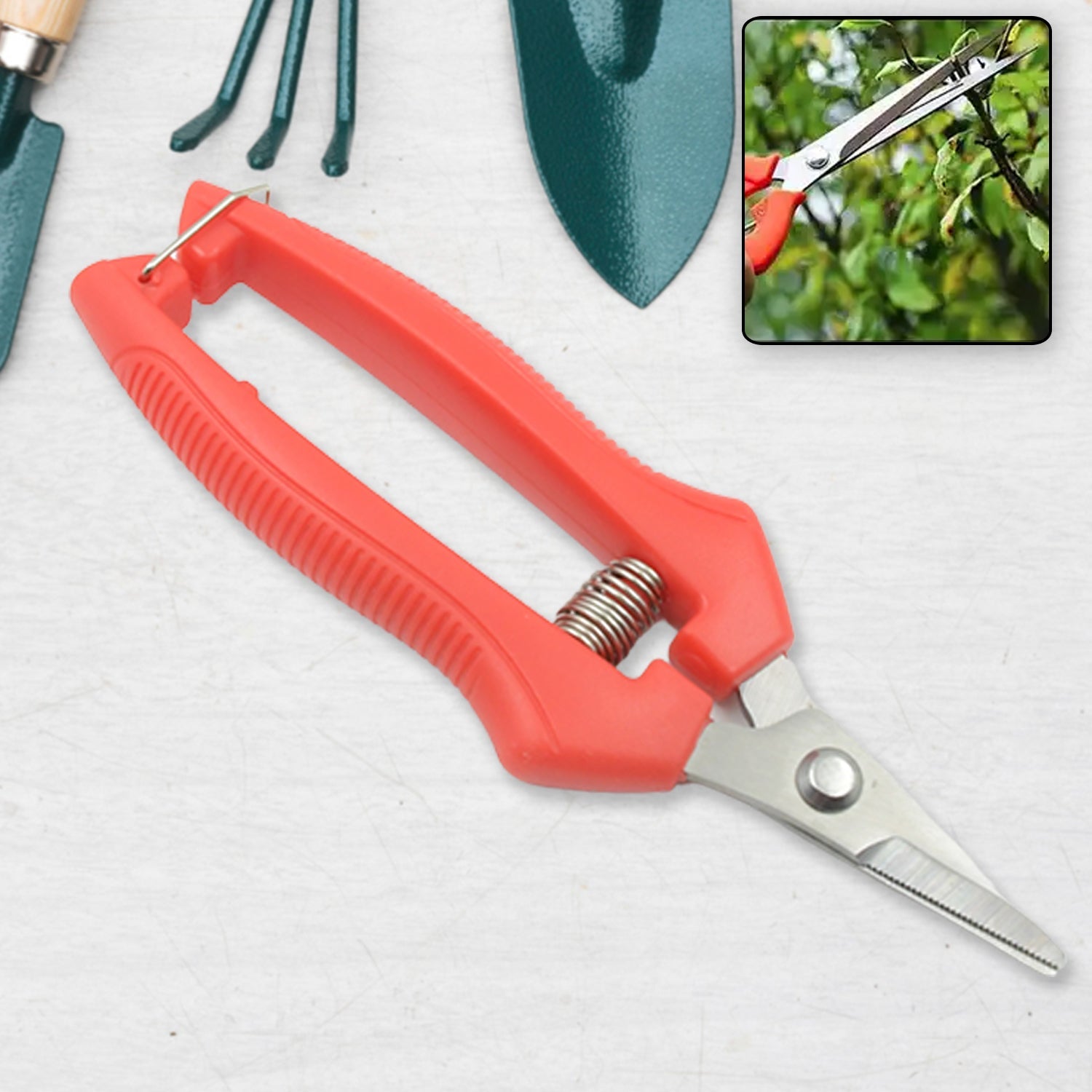 9135 Heavy Duty Stainless Steel Cutter, Non‑slip Trimming Scissors Durable Not Easy To Wear for Gardening Pruning Of Fruit Trees Flowers and Plants (With Plastic Packing) Eshaan Traders