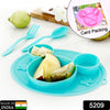 5209 Silicon Micky Plate And 1 Spoon & 1 Fork Card Packing ( 1 Pc Product) Eshaan Traders