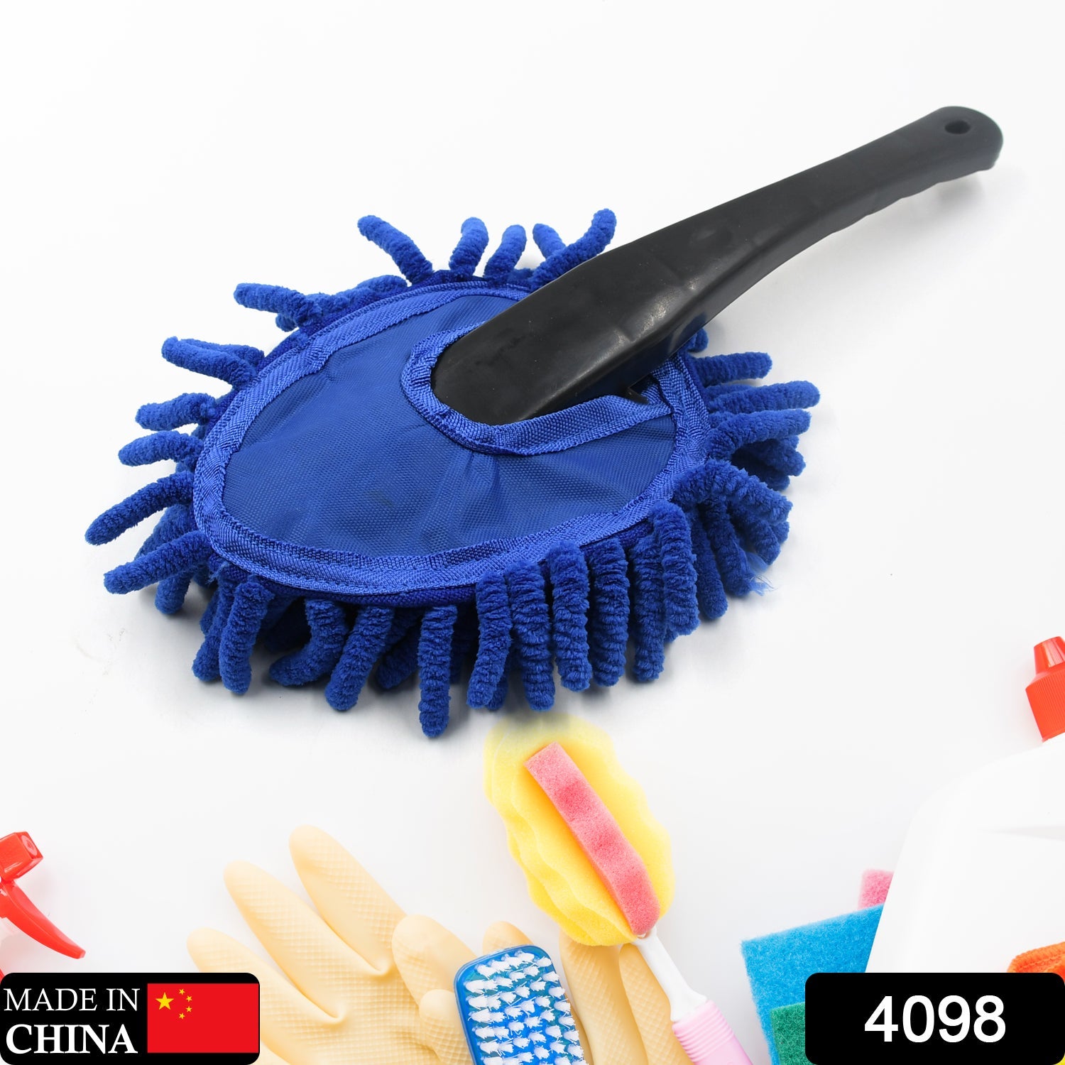 4098 Car Wash Cleaning Brush Microfiber Dusting Tool Duster Dust Mop Home Cleaning For Cleaning and Washing of Dirty Car Glasses, Windows and Exterior. Eshaan Traders