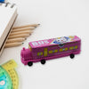 4672  Double Decker Magic Bus Compass 2 Layer Metal Bus Compass Pencil Case with Movable Wheels & Sharpener Bus Shape with Tiers Metal Pencil Box for Kids Birthday Party Eshaan Traders