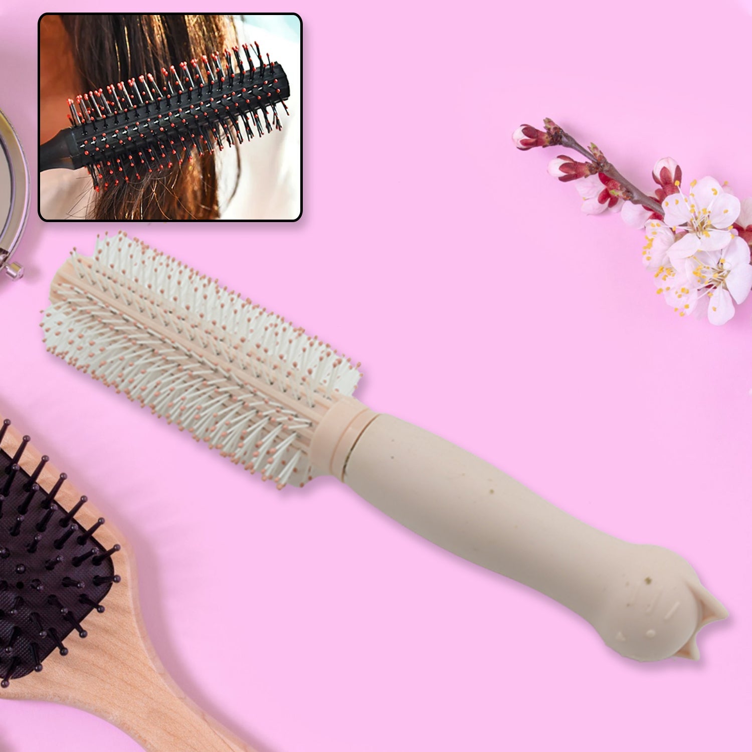 Massage Comb, Air Cushion Massage Hair Brush Ergonomic Matt Disappointment for Straight Curly Hair Cushion Curly Hair Comb for All Hair Types, Home Salon DIY Hairdressing Tool  (1 Pc) Eshaan Traders