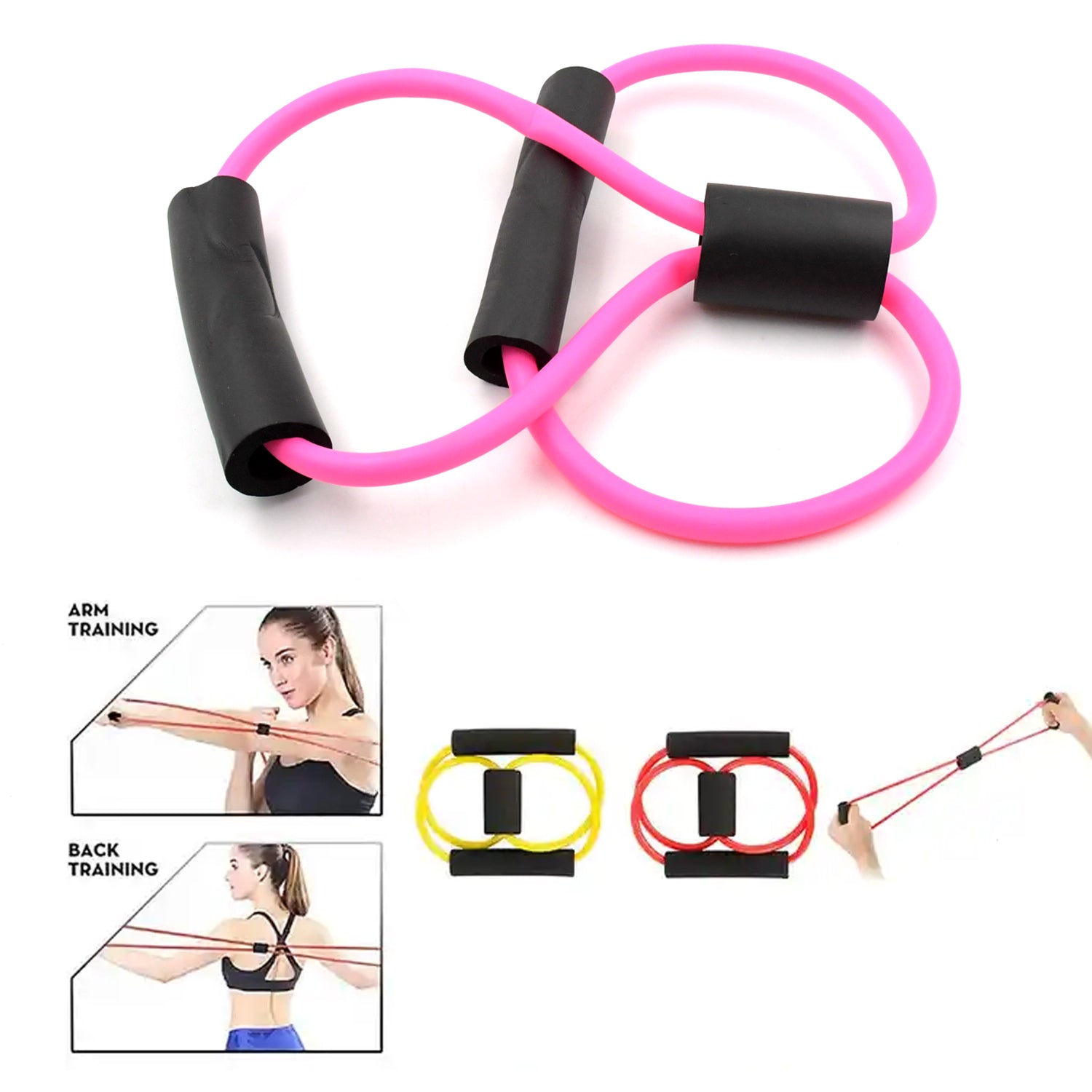 8471 Sport Resistance Loop Band Yoga Bands Rubber Exercise Fitness Training Gym Strength Resistance Band, Exercise Equipment, Bands for Working Out (1 Pc Mix Color) Eshaan Traders