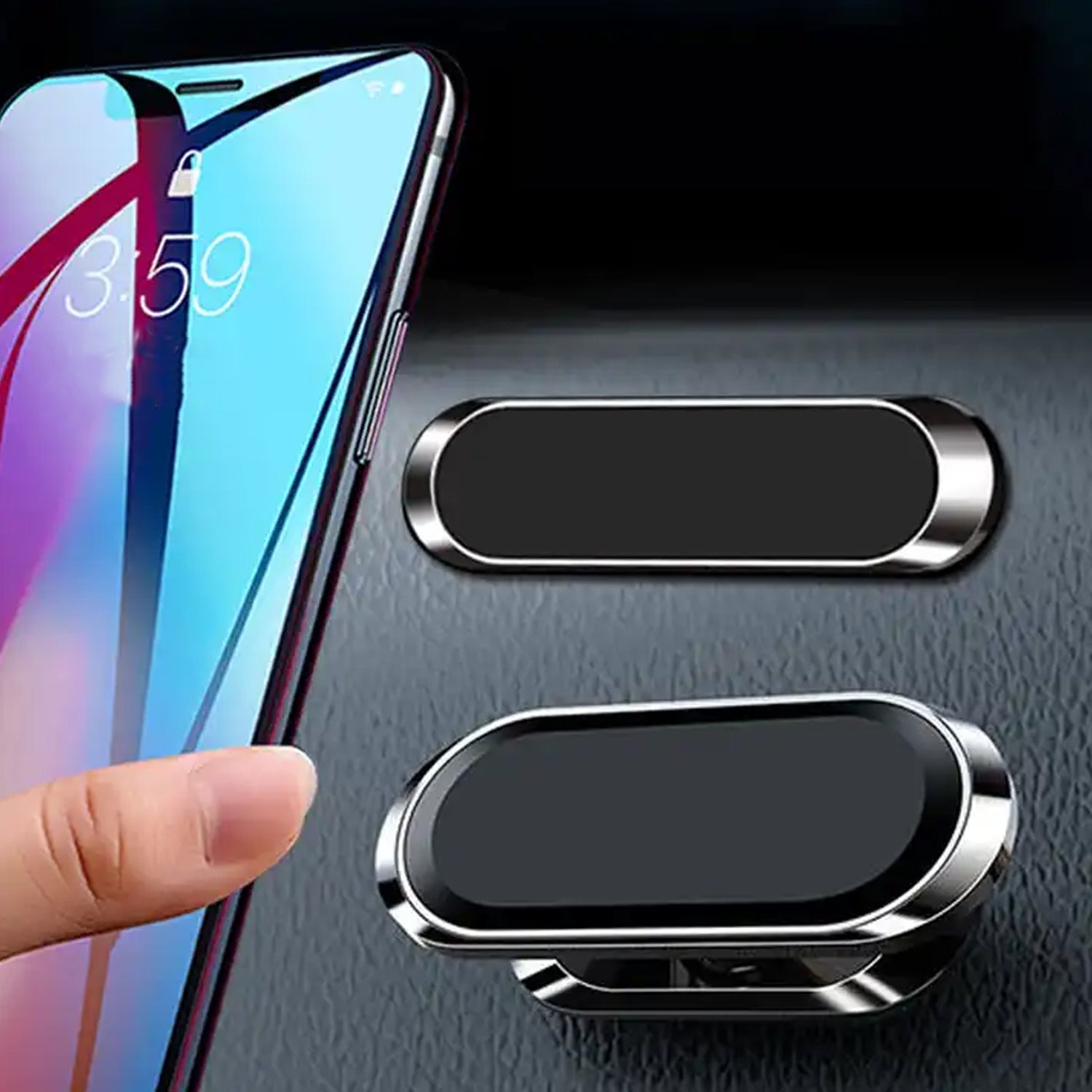 12518 Magnetic Phone Mount/Holder for Car, Super Strong Magnet Universal Car Mount, Dashboard 360° Rotation for Car, Desk, Office, Home & Kitchen for All Smart phones (1 Pc) Eshaan Traders