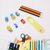 4547 Pencil and Eraser Set, Construction Truck Theme Stationery Kit Includes 6 Pencils, 4 Erasers, 1 Sharpener, 1 Ruler Bookmark, 1 Pencil Cap Stationary For Birthday Gifts for Kids, Birthday Return Gifts (13 Pc set) Eshaan Traders