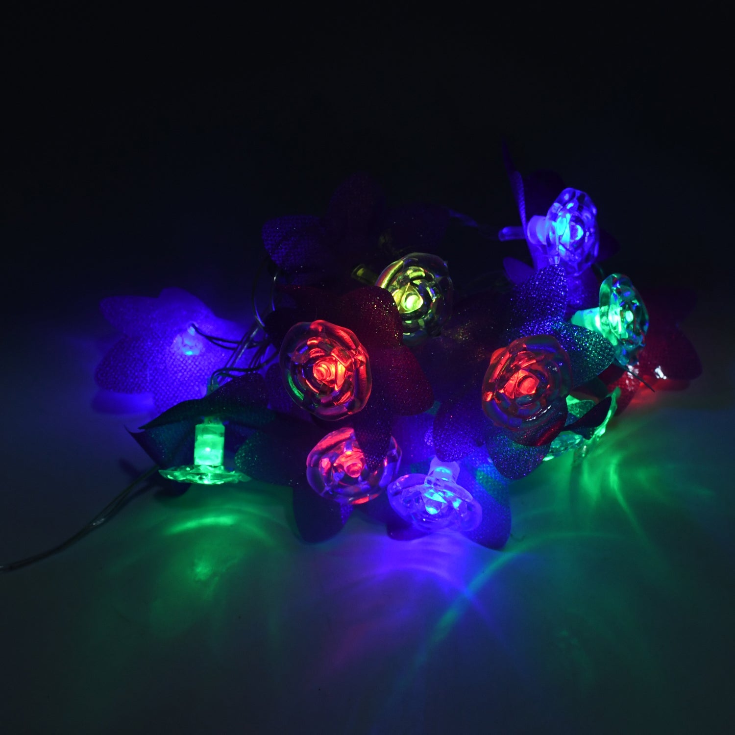 8337 4Mtr Flower Design Home Decoration Electrical Series Light Home Decoration Diwali & Wedding LED Christmas String Light Indoor and Outdoor Light ,Festival Decoration Led String Light, Multi-Color Light (16L 4Mtr) Eshaan Traders