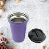 12524 Stainless Steel Vacuum Insulated Coffee Cups Double Walled Travel Mug, Car Coffee Mug with Leak Proof Lid Reusable Thermal Cup for Hot Cold Drinks Coffee, Tea (1 Pc 350ML) Eshaan Traders