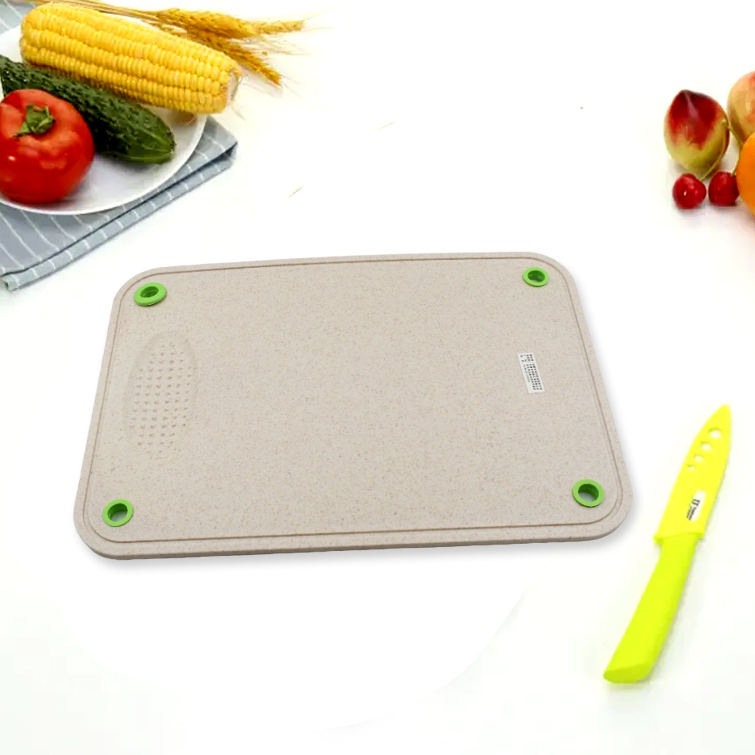 2400 Kitchen Chopping Board Household Double-sided Cutting Board Knife Board Vegetable Cutting and Fruit Multi-purpose Plastic Sticky Board Cutting board Eshaan Traders