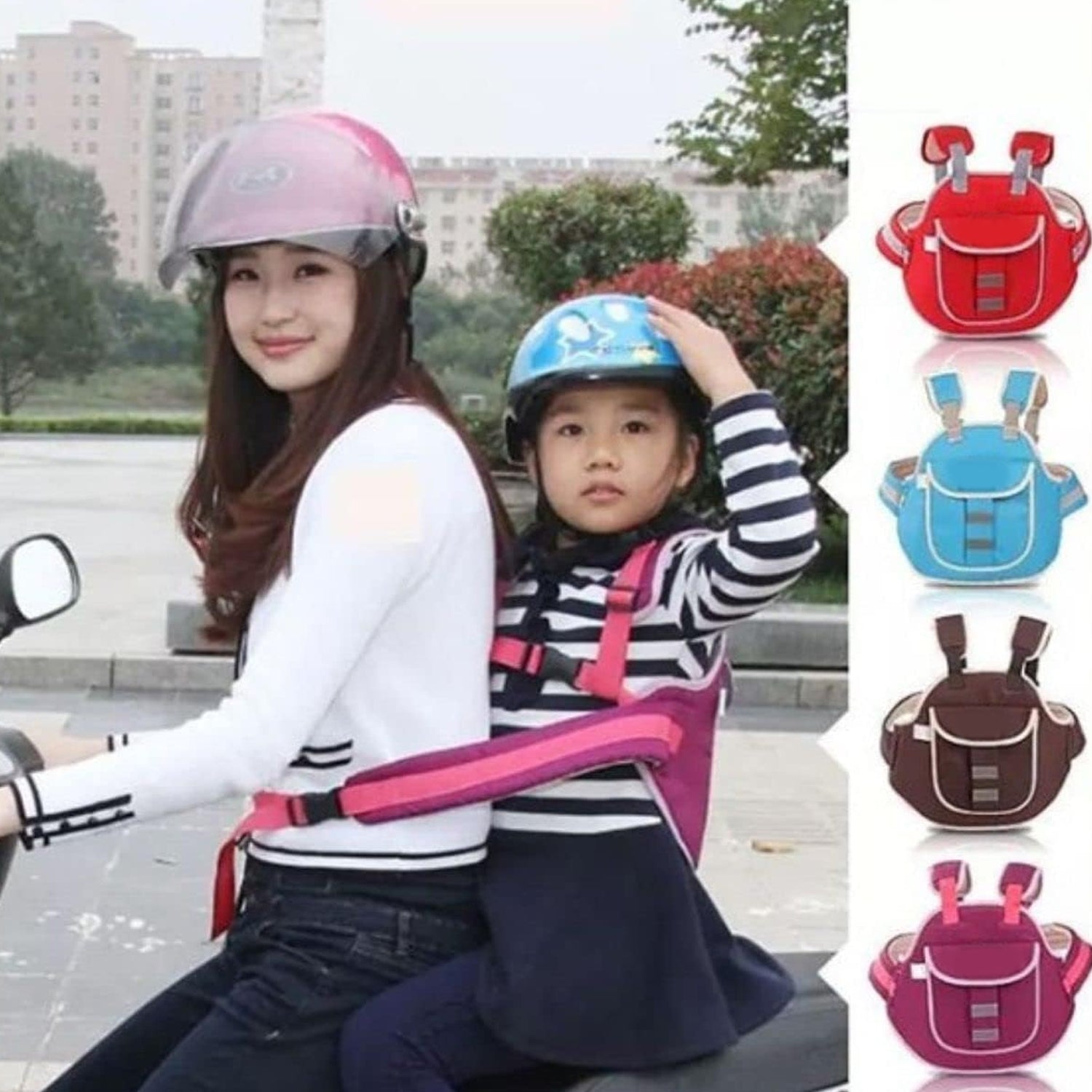 Baby Safety Belt For Kinds Carrier, Children Motorcycle Safety Harness - Child Ride Strap - Kids Vehicle Adjustable Safety Harness Strap for Two Wheeler Bike Horseback Riding Travel (1 Pc) Eshaan Traders