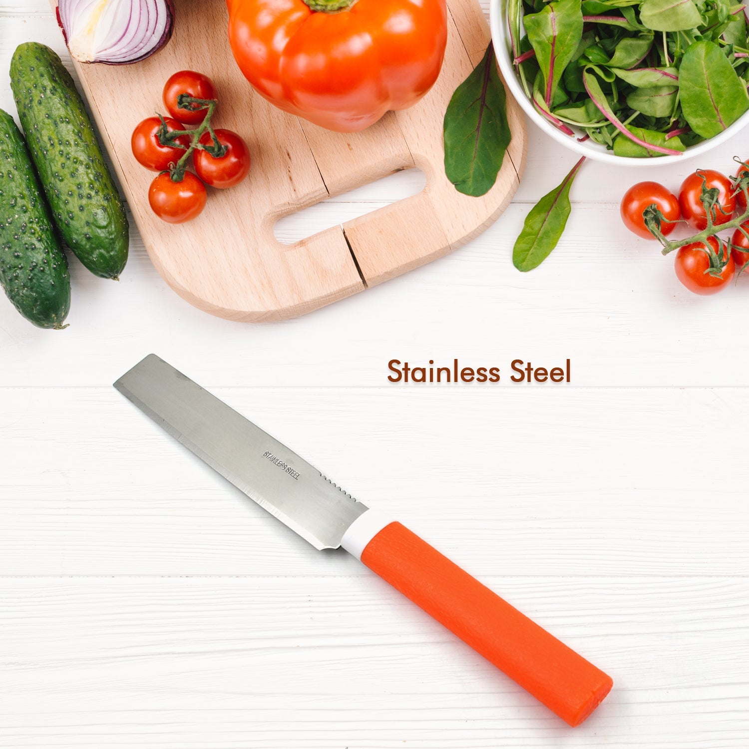 5945  Stainless Steel Knife For Kitchen Use, Knife Set, Knife & Non-Slip Handle With Blade Cover Knife Eshaan Traders