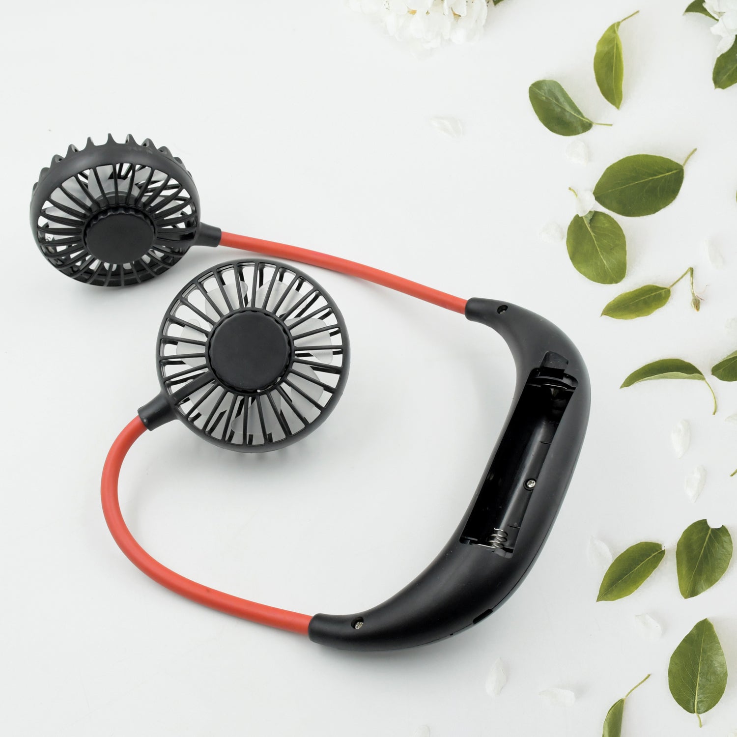 0867 Hand Free Personal Fan - Portable USB Battery Rechargeable With Battery Comaprtment Mini Fan - Headphone Design Wearable Neckband Fan Necklance Fan Cooler Fan for Home, Sport, Camping, Beach, Travel, Office (Battery Not Included) Eshaan Traders