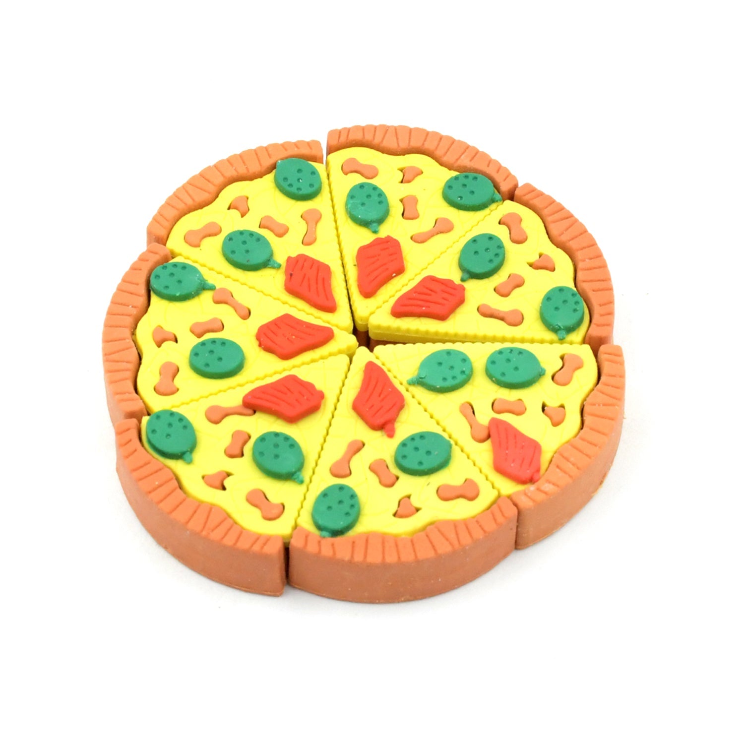 4347 3D Pizza Slices Kids Favourite Food Eraser, Pizza 7 slice eraser for kids Adults fast food lover Stationary Kit Fancy & Stylish Colorful Erasers, for Return Gift, Birthday Party, School Prize Eshaan Traders