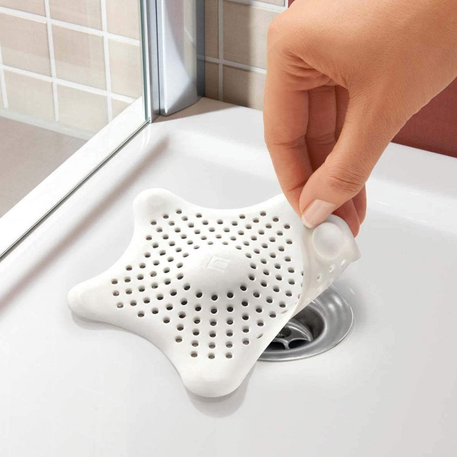 0830  Star Shape Suction Cup Kitchen Bathroom Sink Drain Strainer Hair Stopper Filter, Star Shaped Sink Filter Bathroom Hair Catcher, Drain Strainers Cover Trap Basin(Mix Color 1 Pc) Eshaan Traders