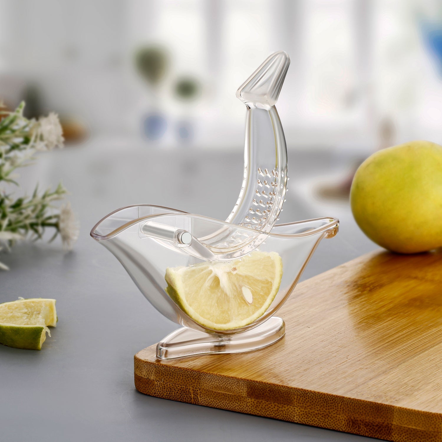 Manual Lemon Slice Squeezer, Portable Transparent Fruit Juicer, Orange Citrus Manual Bird Shape Hand Juicer for Orange Lemon Lime,for Kitchen (Color Box) Eshaan Traders