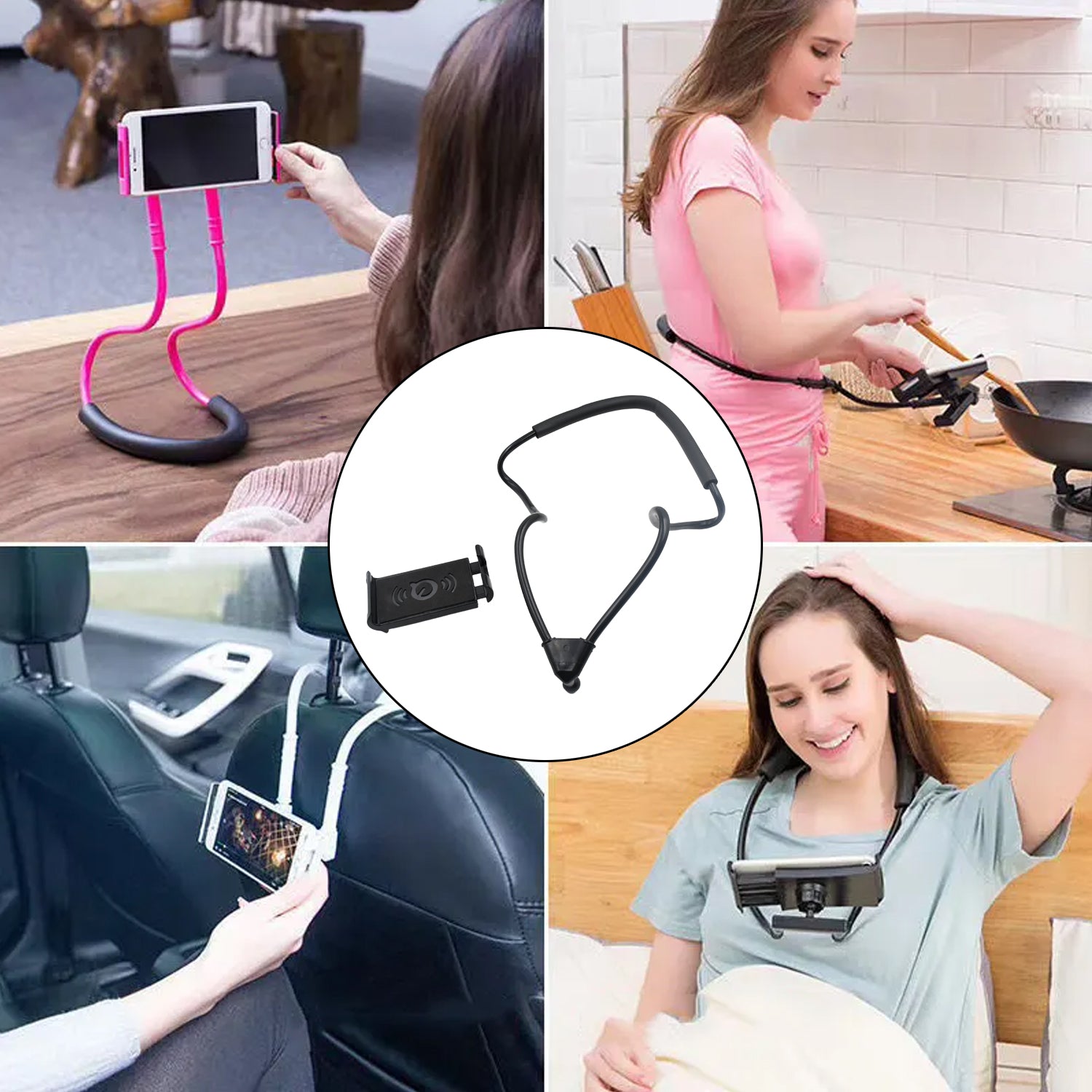 0262A Multi Functional Flexible Long Arms Stand Hanging on Neck Universal Mobile Phone Stand Lounger's Bracket for Mobile Phone Tablet PC Desktop Eshaan Traders