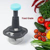 5329  Push Chopper Manual Food Chopper and Hand Push Vegetable Chopper, Cutter, Mixer Set for Kitchen with 3 Stainless Steel Blade DeoDap