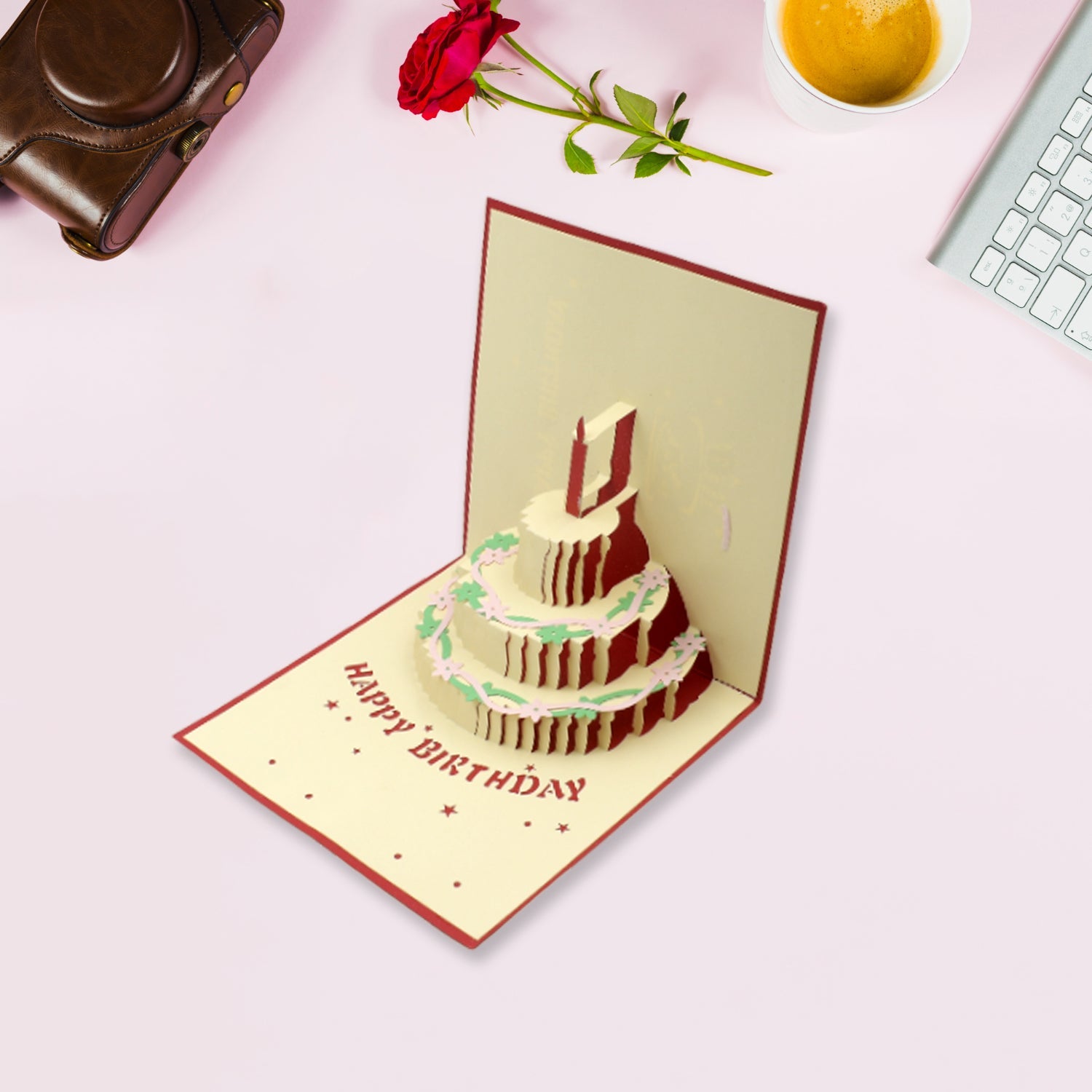 3D Paper Wish Card High Quality Paper Card All Design Card Good Wishing Card  (Birthday , Valentine , love , Christmas Card) (1Pc ) Eshaan Traders