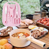 5490 Mini Travel Cutting Board Set, 4 Pcs Portable Mini Camping Plastic Cutting Board & Knife, Fruits & Vegetable Peeler Scissors, Kitchen Knives Set, for travel, picnic, camping, outdoor, park (4 Pc Set) Eshaan Traders