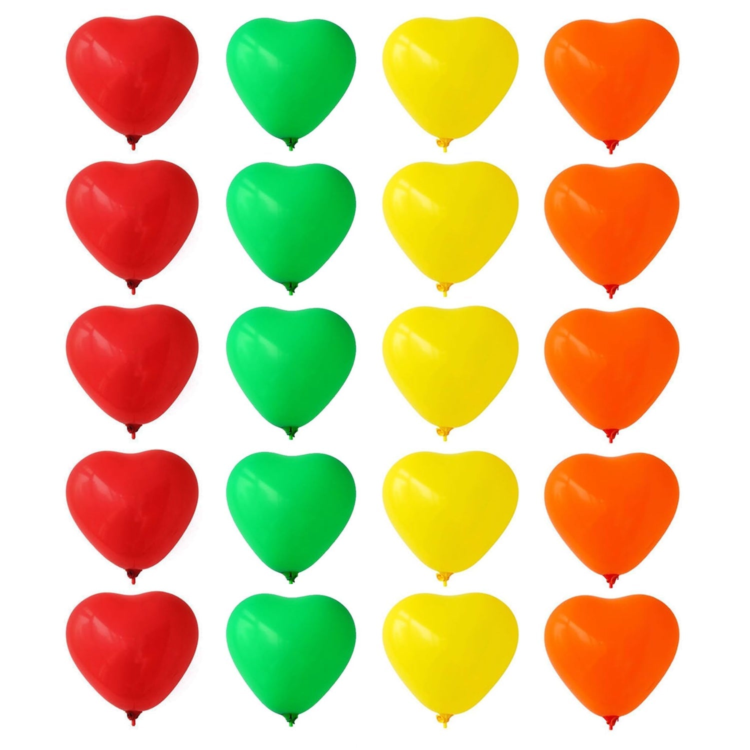 8891 Heart shaped balloons Kinds of Rainbow Party Latex Balloons for Birthday / Anniversary / Valentine's / Wedding / Engagement Party Decoration Multicolor (20 Pcs Set) Eshaan Traders