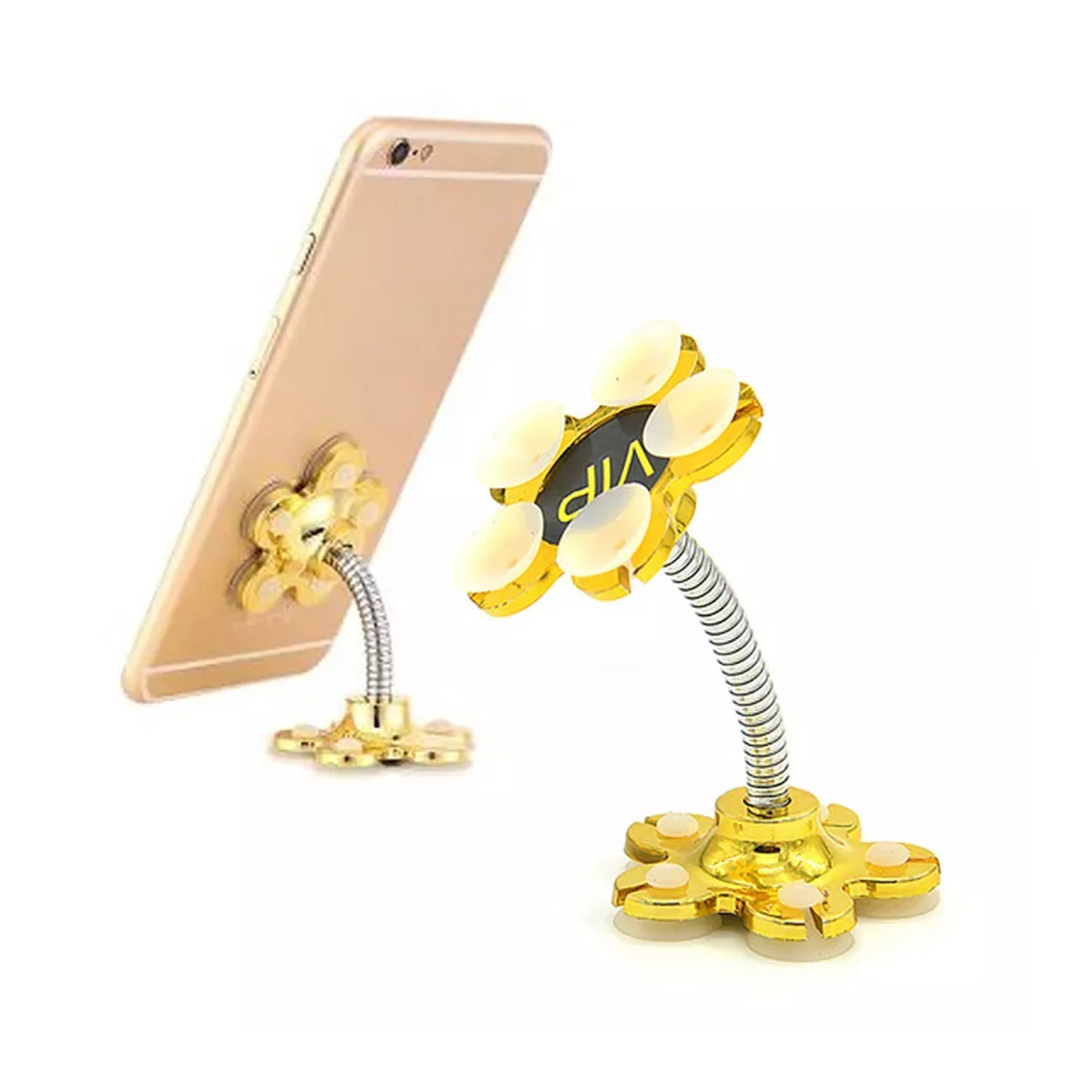 0637A Phone Holder, 360°Rotatable Phone Stand Multi-Function Double-Sided Suction Cup Mobile Phone Holder DeoDap