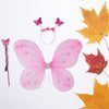 3293 Baby Girl's Fairy Nylon Butterfly Wings Costume Butterfly Fairy Angel Wing| Wand And Hairband Multi- Color For Party (1pc) Eshaan Traders